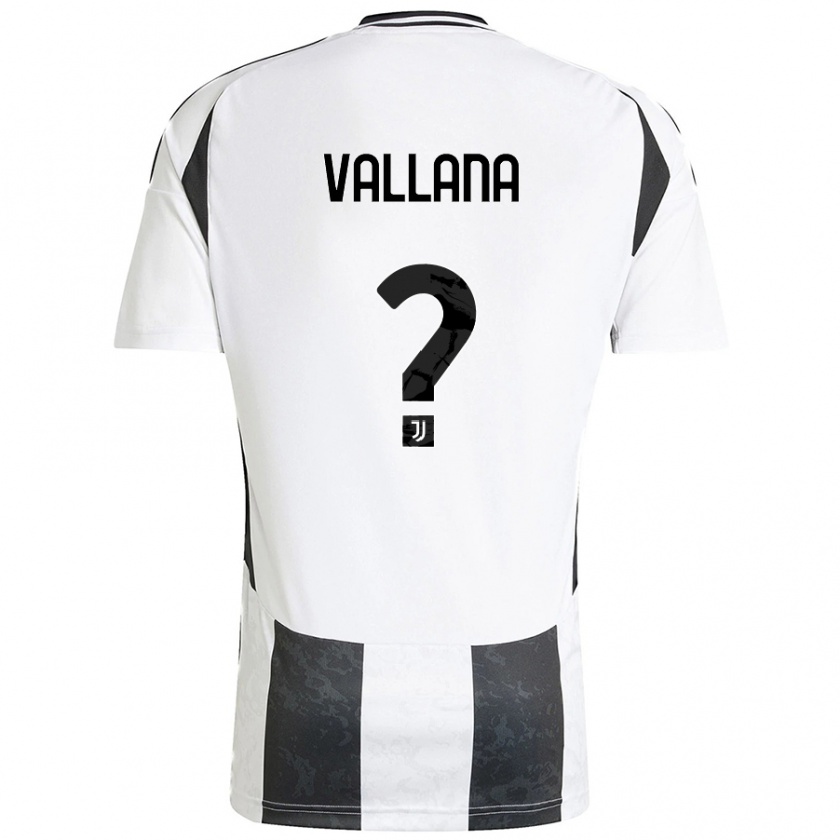 Kandiny Hombre Camiseta Edoardo Vallana #0 Blanco Negro 1ª Equipación 2024/25 La Camisa