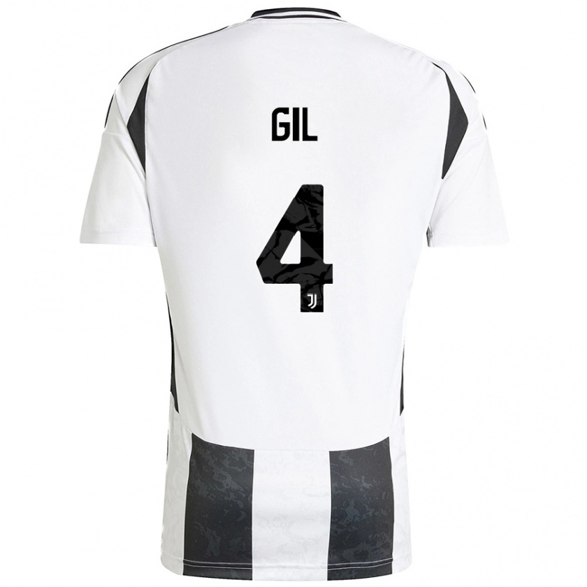 Kandiny Heren Javier Gil #4 Wit Zwart Thuisshirt Thuistenue 2024/25 T-Shirt