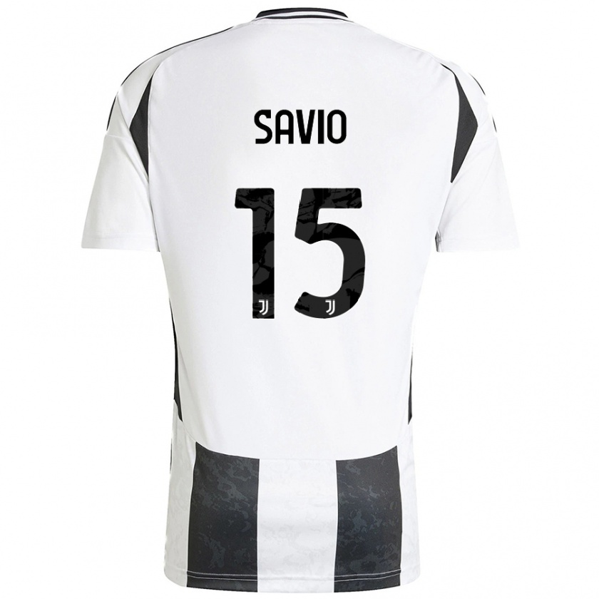 Kandiny Heren Federico Savio #15 Wit Zwart Thuisshirt Thuistenue 2024/25 T-Shirt