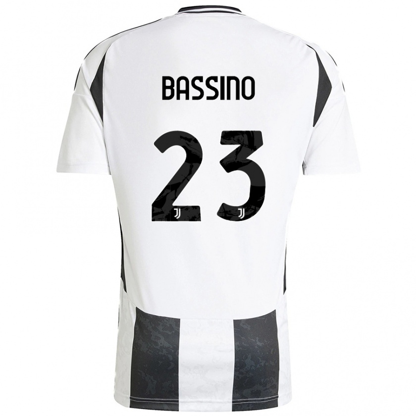 Kandiny Heren Alessandro Bassino #23 Wit Zwart Thuisshirt Thuistenue 2024/25 T-Shirt