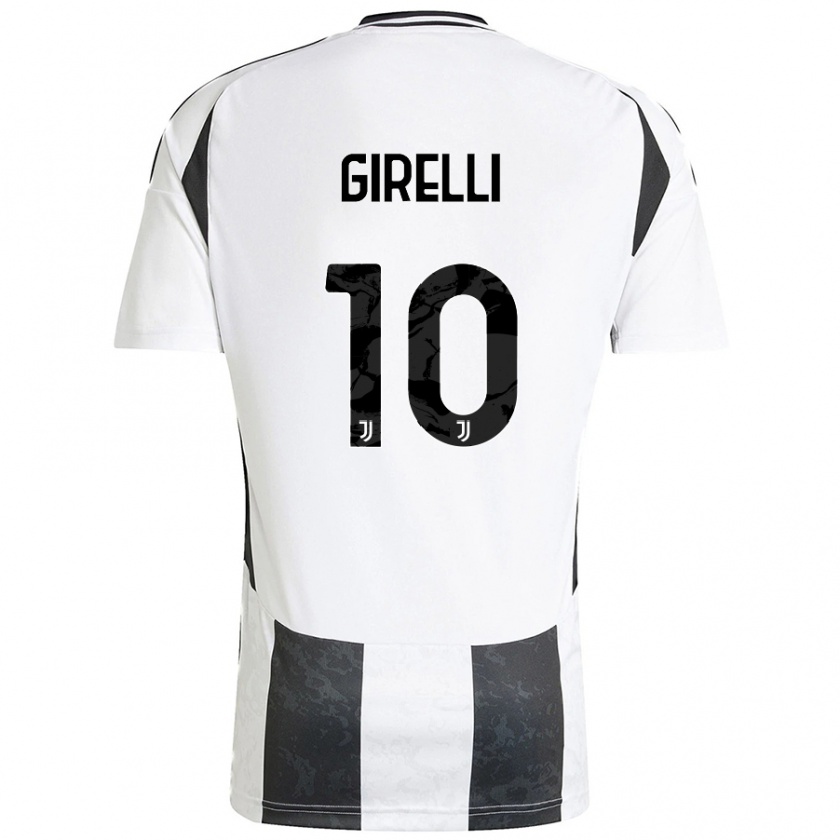 Kandiny Uomo Maglia Cristiana Girelli #10 Bianco Nero Kit Gara Home 2024/25 Maglietta