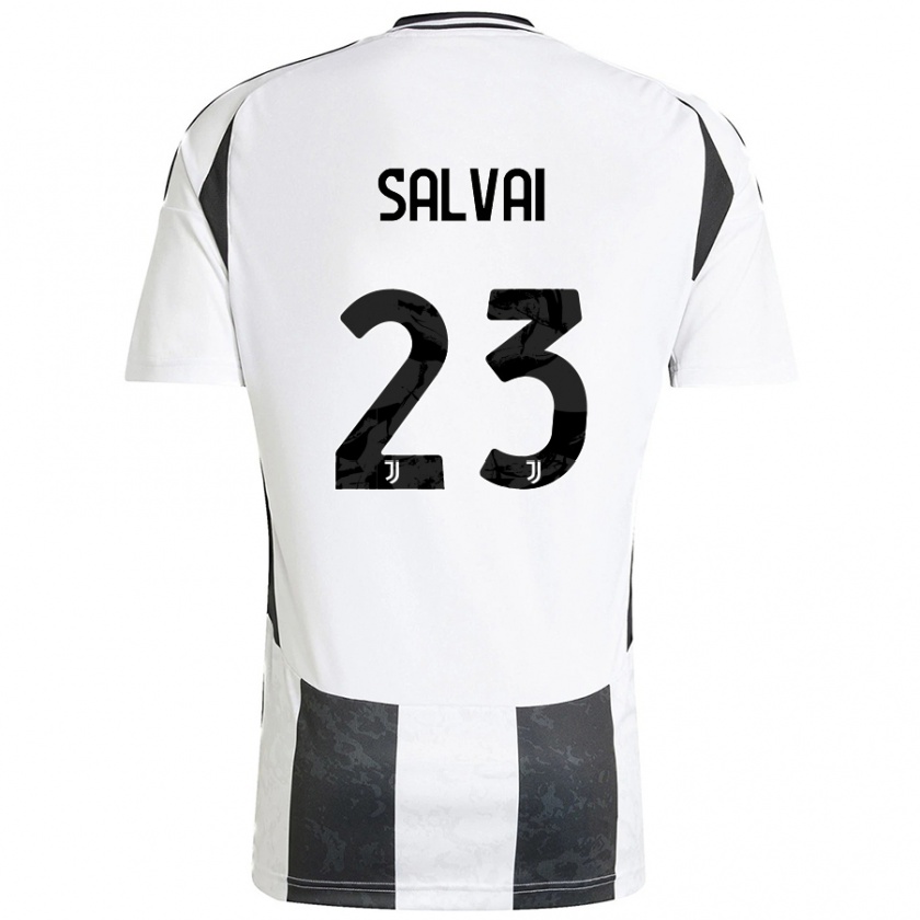 Kandiny Uomo Maglia Cecilia Salvai #23 Bianco Nero Kit Gara Home 2024/25 Maglietta