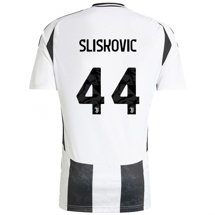 Kandiny Heren Gloria Slišković #44 Wit Zwart Thuisshirt Thuistenue 2024/25 T-Shirt