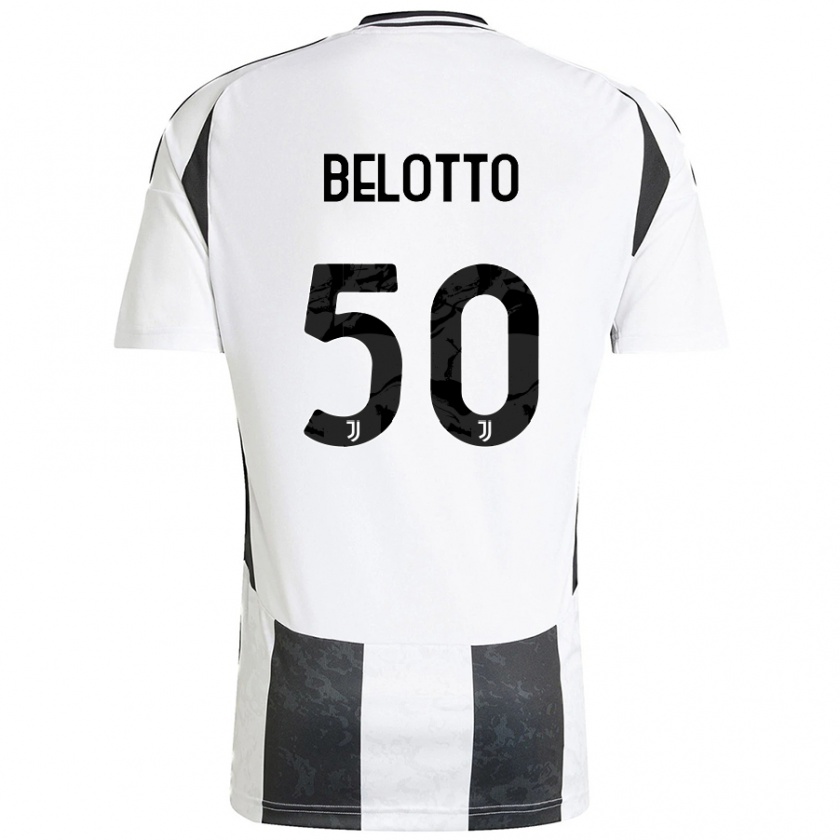 Kandiny Uomo Maglia Soledad Belotto #50 Bianco Nero Kit Gara Home 2024/25 Maglietta