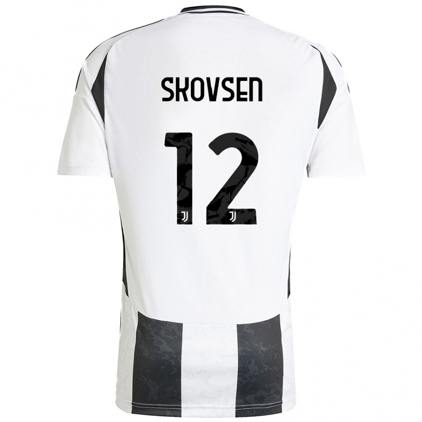 Kandiny Uomo Maglia Matilde Lundorf Skovsen #12 Bianco Nero Kit Gara Home 2024/25 Maglietta