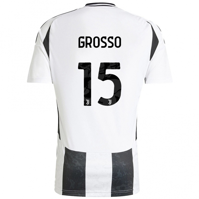 Kandiny Herren Julia Grosso #15 Weiß Schwarz Heimtrikot Trikot 2024/25 T-Shirt Österreich