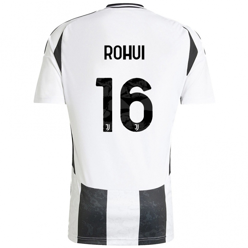 Kandiny Uomo Maglia Jonas Rohui #16 Bianco Nero Kit Gara Home 2024/25 Maglietta