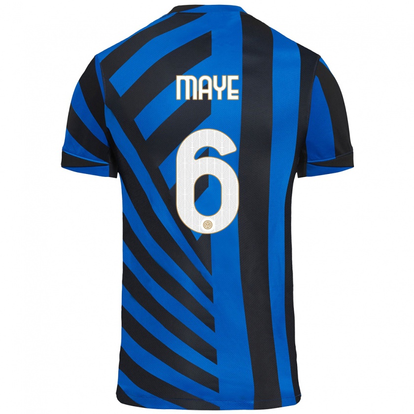 Kandiny Heren Yvan Maye #6 Blauw Zwart Thuisshirt Thuistenue 2024/25 T-Shirt