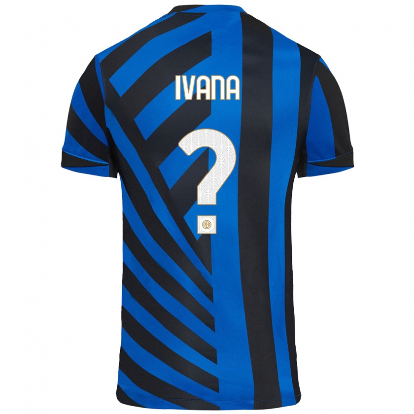 Kandiny Hombre Camiseta Ivana Andrés #0 Azul Negro 1ª Equipación 2024/25 La Camisa