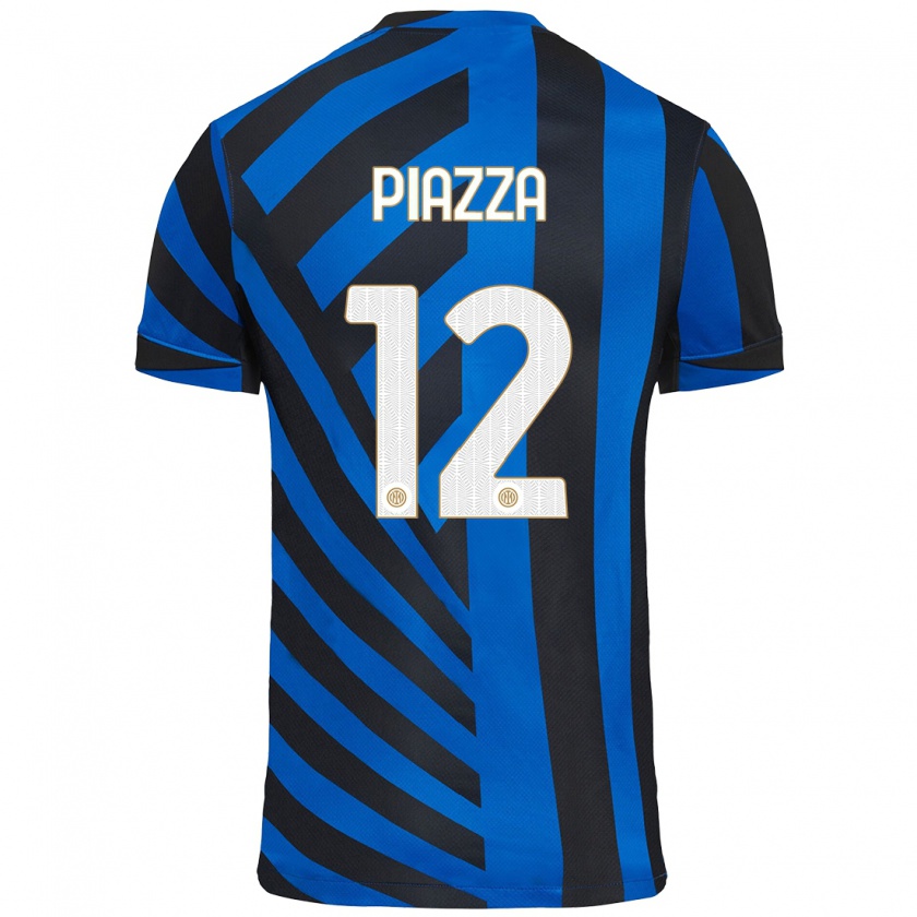 Kandiny Uomo Maglia Alessia Piazza #12 Blu Nero Kit Gara Home 2024/25 Maglietta