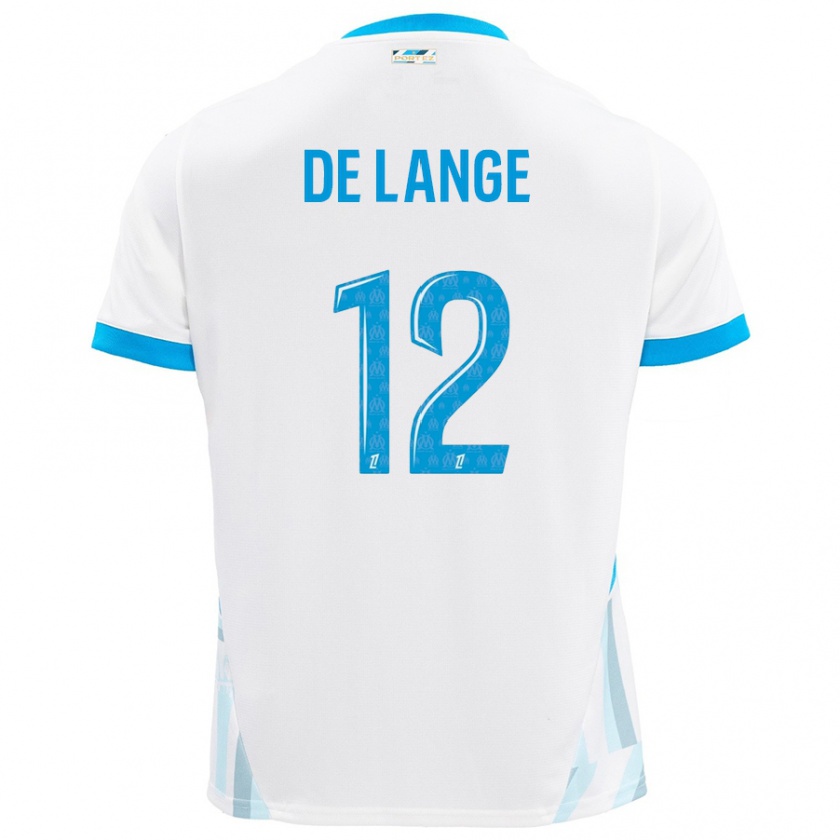 Kandiny Heren Jeffrey De Lange #12 Wit Hemelsblauw Thuisshirt Thuistenue 2024/25 T-Shirt