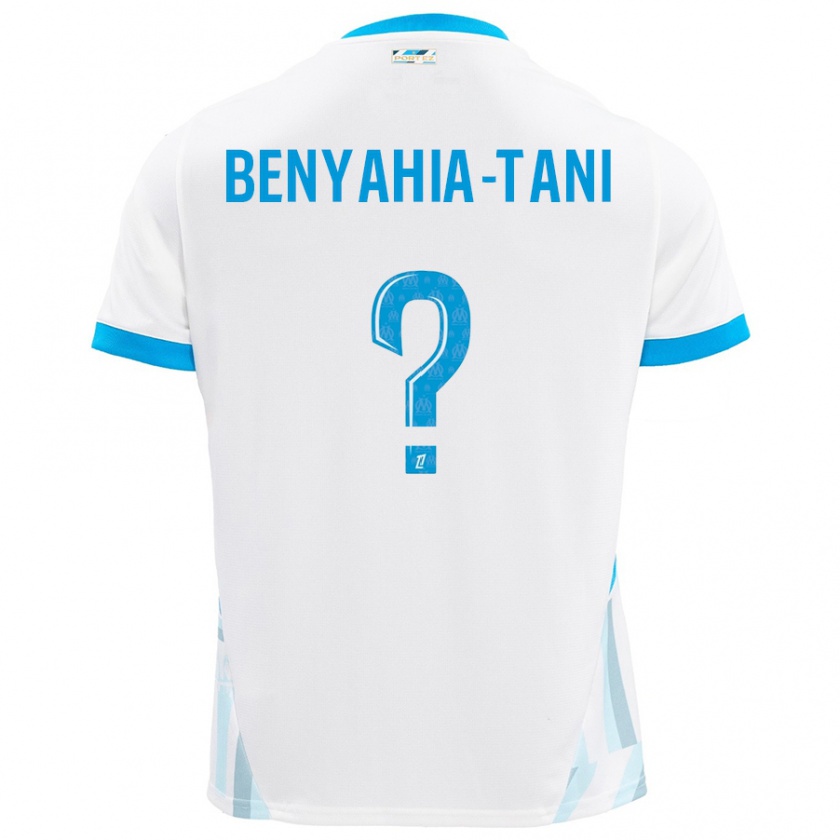 Kandiny Hombre Camiseta Aylan Benyahia-Tani #0 Blanco Azul Cielo 1ª Equipación 2024/25 La Camisa México