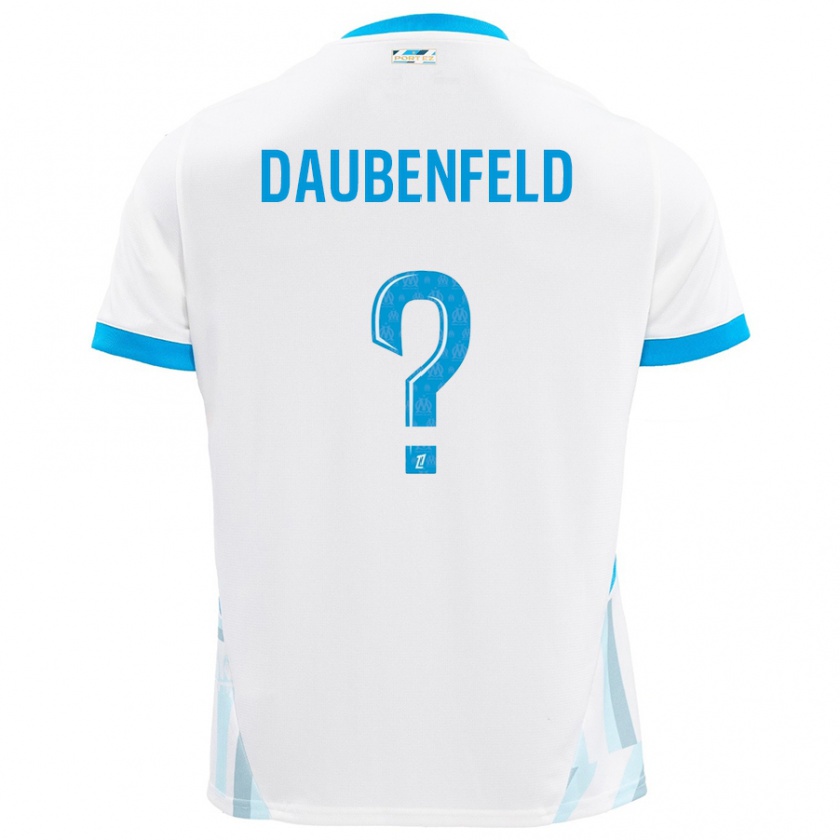 Kandiny Heren Lucas Daubenfeld #0 Wit Hemelsblauw Thuisshirt Thuistenue 2024/25 T-Shirt