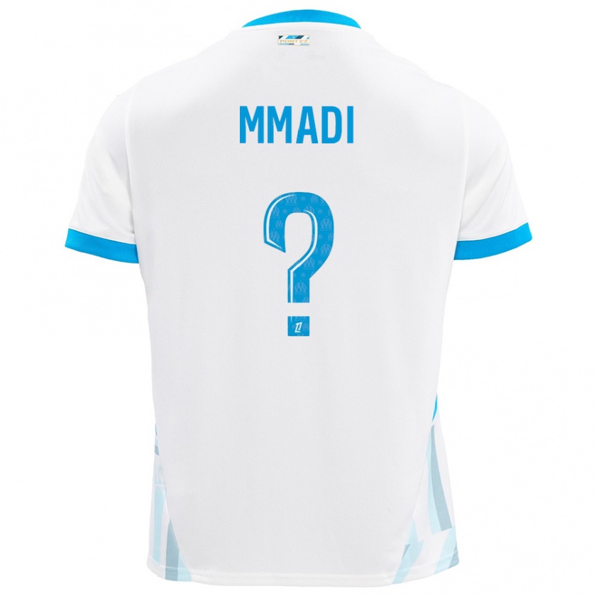 Kandiny Uomo Maglia Tadjidine Mmadi #0 Bianco Azzurro Kit Gara Home 2024/25 Maglietta