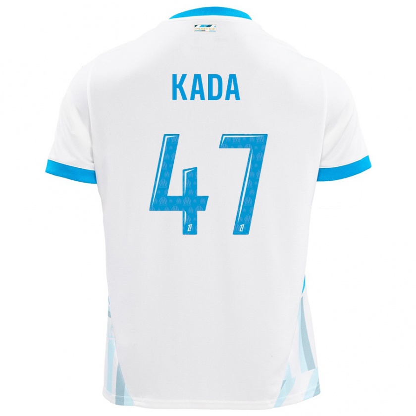 Kandiny Heren Joakim Kada #47 Wit Hemelsblauw Thuisshirt Thuistenue 2024/25 T-Shirt