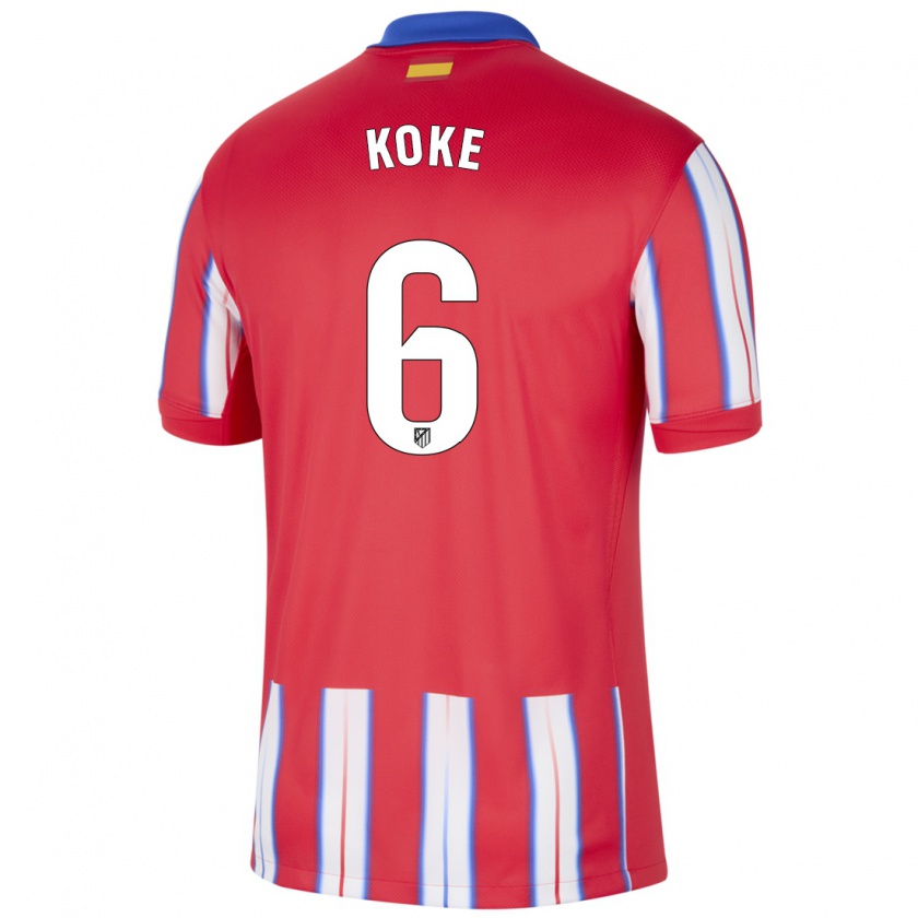 Kandiny Heren Koke #6 Rood Wit Blauw Thuisshirt Thuistenue 2024/25 T-Shirt