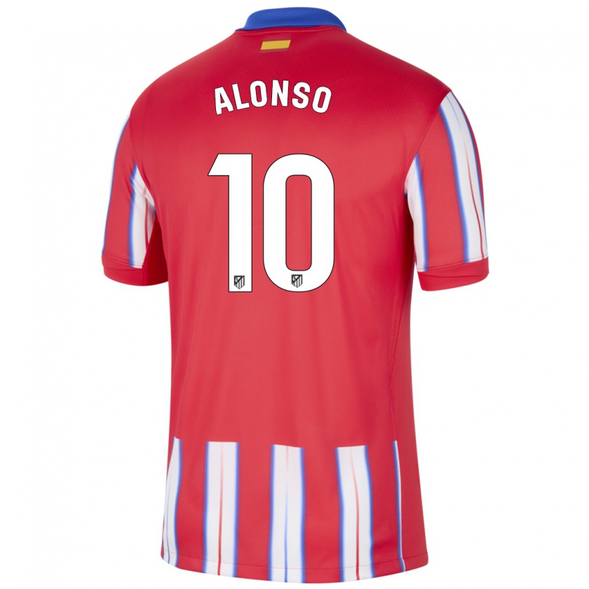 Kandiny Herren Javi Alonso #10 Rot Weiß Blau Heimtrikot Trikot 2024/25 T-Shirt Österreich