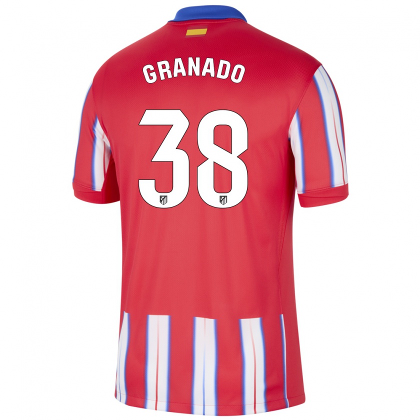 Kandiny Heren Adrian Granado #38 Rood Wit Blauw Thuisshirt Thuistenue 2024/25 T-Shirt