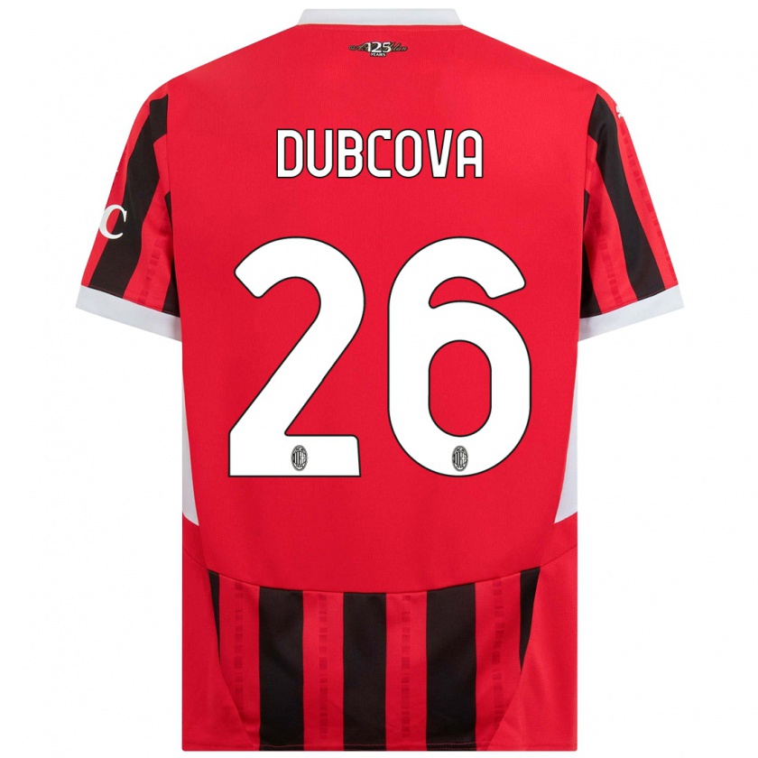 Kandiny Heren Michaela Dubcova #26 Rood Zwart Thuisshirt Thuistenue 2024/25 T-Shirt