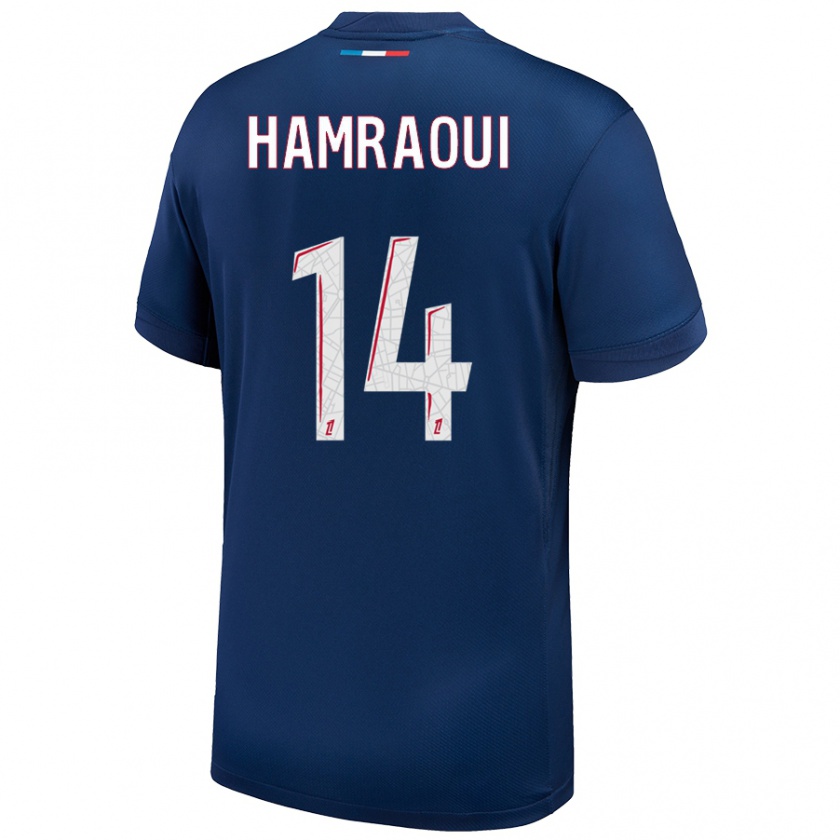 Kandiny Heren Kheira Hamraoui #14 Marineblauw Wit Thuisshirt Thuistenue 2024/25 T-Shirt