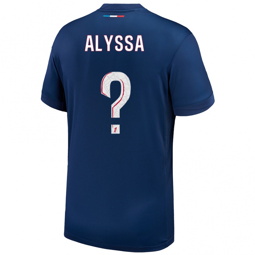 Kandiny Uomo Maglia Alyssa Fernandes #0 Blu Navy Bianco Kit Gara Home 2024/25 Maglietta