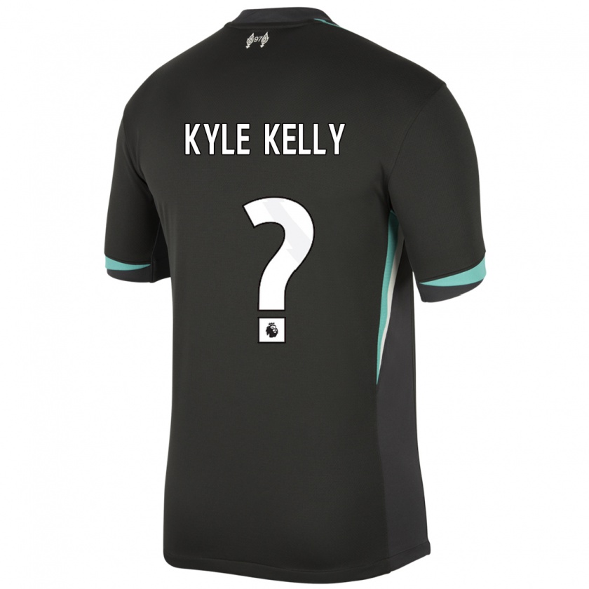 Kandiny Uomo Maglia Kyle Kelly #0 Nero Antracite Bianco Kit Gara Away 2024/25 Maglietta