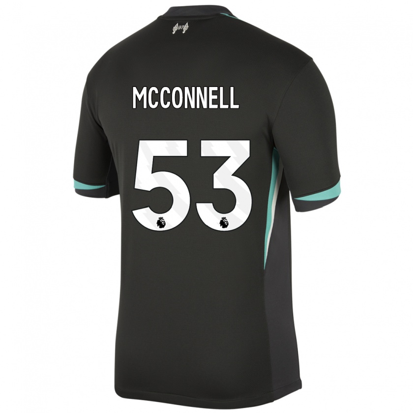 Kandiny Uomo Maglia James Mcconnell #53 Nero Antracite Bianco Kit Gara Away 2024/25 Maglietta