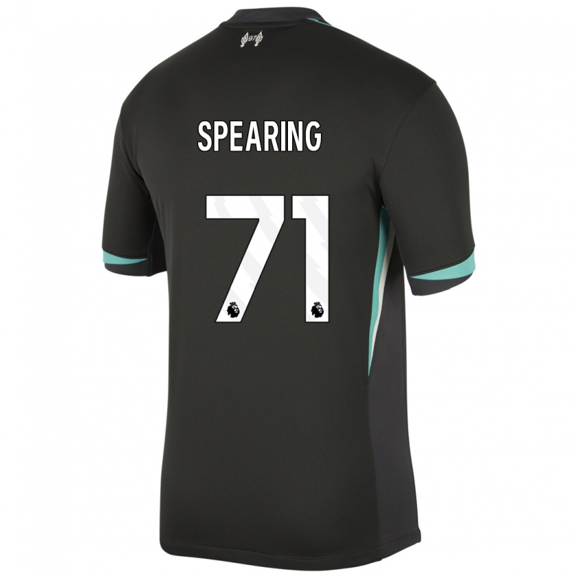 Kandiny Hombre Camiseta Jay Spearing #71 Negro Antracita Blanco 2ª Equipación 2024/25 La Camisa