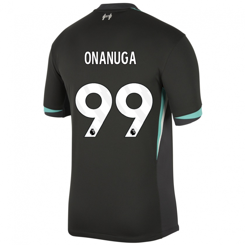 Kandiny Uomo Maglia Fola Onanuga #99 Nero Antracite Bianco Kit Gara Away 2024/25 Maglietta