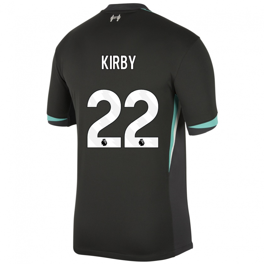 Kandiny Herren Faye Kirby #22 Schwarz Anthrazitweiß Auswärtstrikot Trikot 2024/25 T-Shirt Österreich