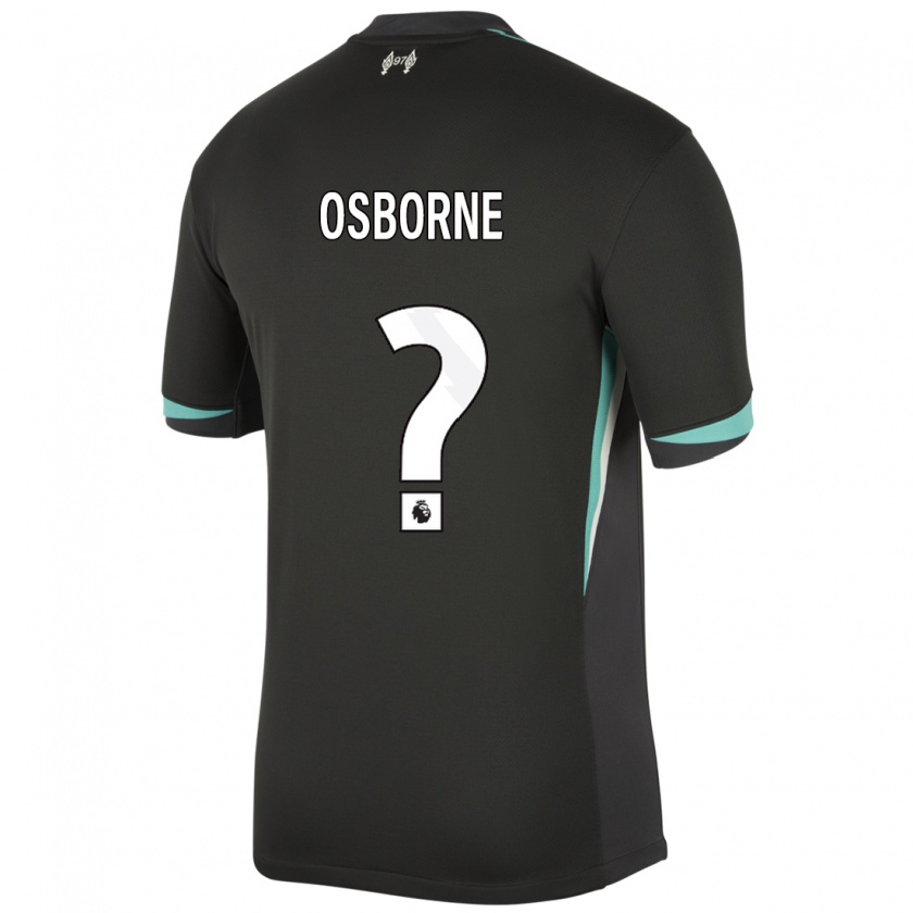 Kandiny Uomo Maglia Niall Osborne #0 Nero Antracite Bianco Kit Gara Away 2024/25 Maglietta