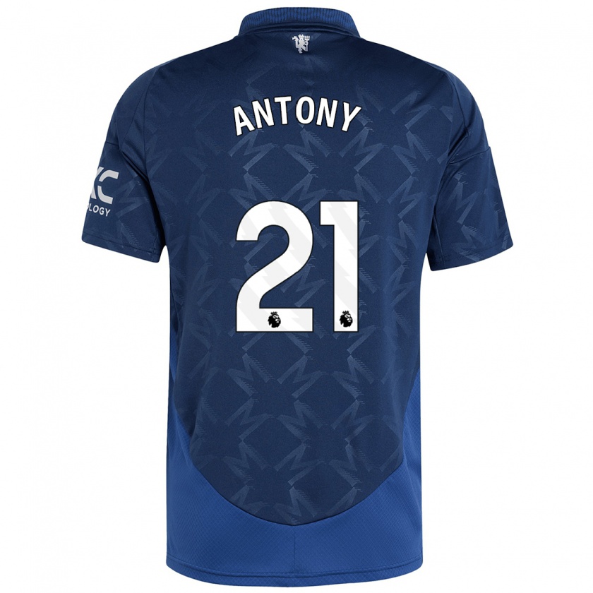 Kandiny Uomo Maglia Antony #21 Indaco Kit Gara Away 2024/25 Maglietta