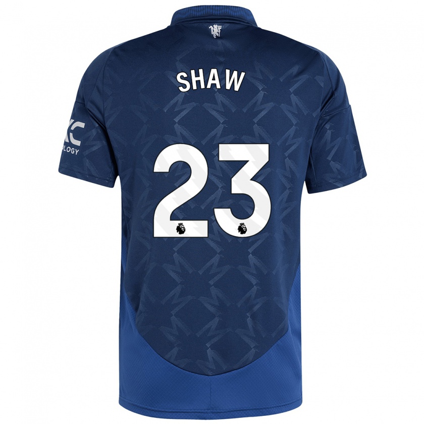 Kandiny Uomo Maglia Luke Shaw #23 Indaco Kit Gara Away 2024/25 Maglietta