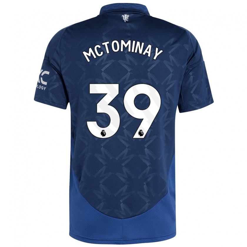 Kandiny Męski Scott Mctominay #39 Indygo Wyjazdowa Koszulka 2024/25 Koszulki Klubowe