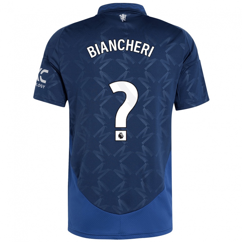 Kandiny Uomo Maglia Gabriele Biancheri #0 Indaco Kit Gara Away 2024/25 Maglietta