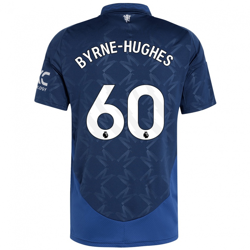 Kandiny Hombre Camiseta Cameron Byrne-Hughes #60 Índigo 2ª Equipación 2024/25 La Camisa