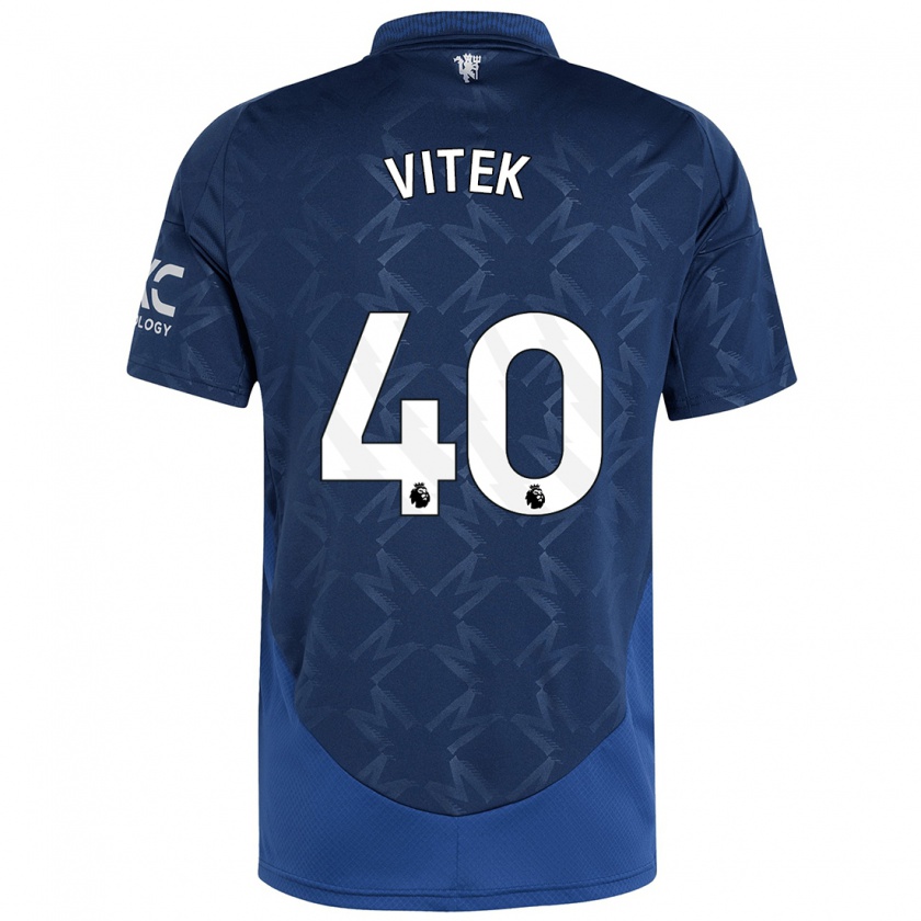 Kandiny Herren Radek Vitek #40 Indigo Auswärtstrikot Trikot 2024/25 T-Shirt Österreich