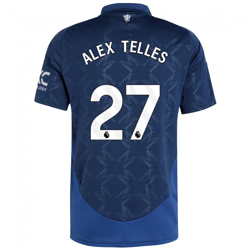 Kandiny Hombre Camiseta Alex Nicolao Telles #27 Índigo 2ª Equipación 2024/25 La Camisa México