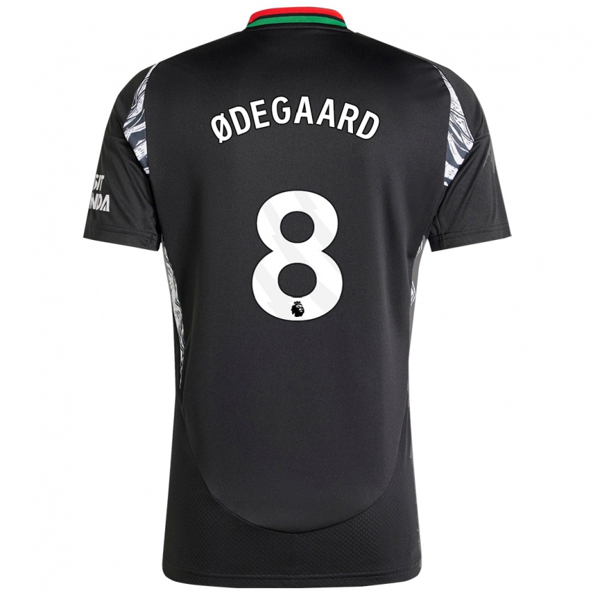 Kandiny Heren Martin Ødegaard #8 Zwart Uitshirt Uittenue 2024/25 T-Shirt