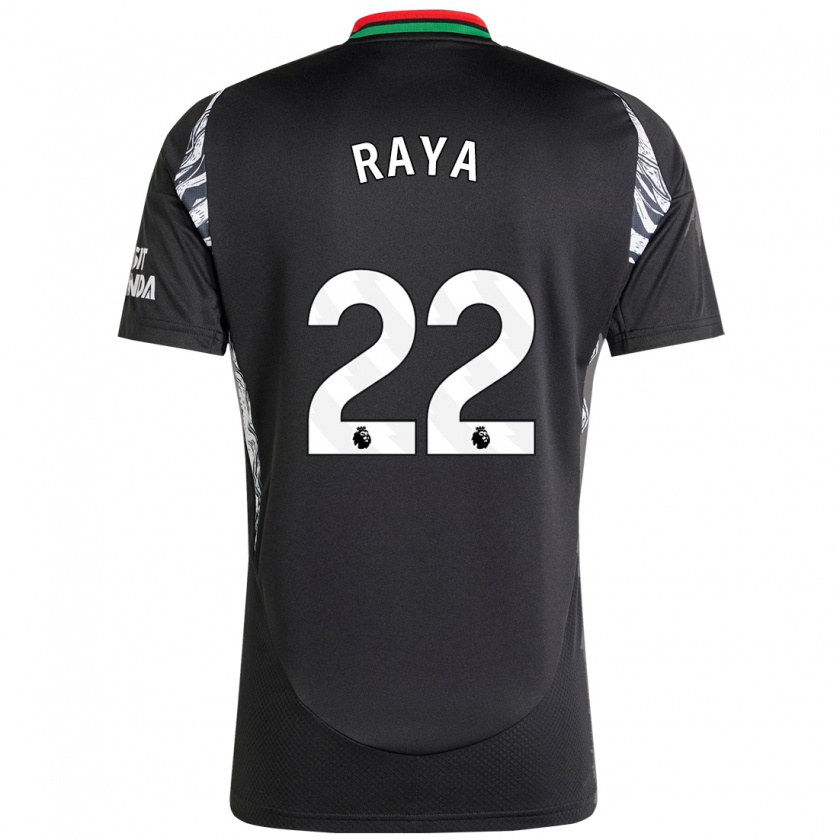 Kandiny Heren David Raya #22 Zwart Uitshirt Uittenue 2024/25 T-Shirt