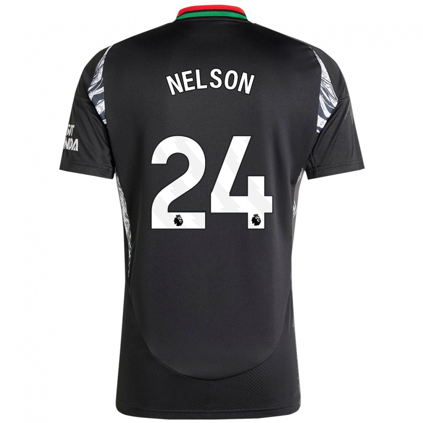 Kandiny Uomo Maglia Reiss Nelson #24 Nero Kit Gara Away 2024/25 Maglietta