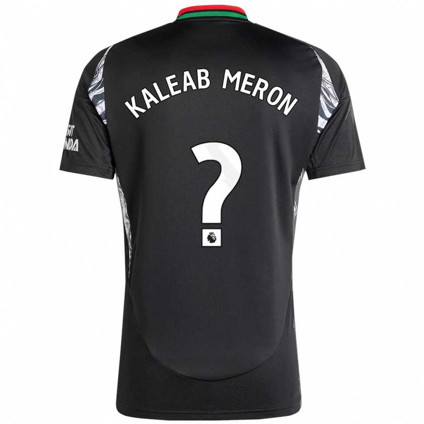 Kandiny Hombre Camiseta Kaleab Meron #0 Negro 2ª Equipación 2024/25 La Camisa