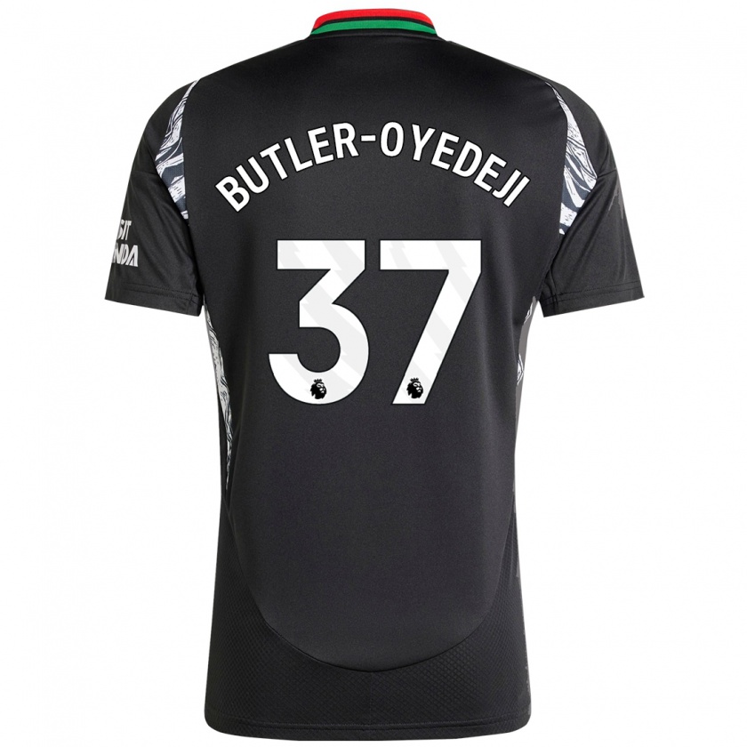 Kandiny Hombre Camiseta Nathan Butler-Oyedeji #37 Negro 2ª Equipación 2024/25 La Camisa México