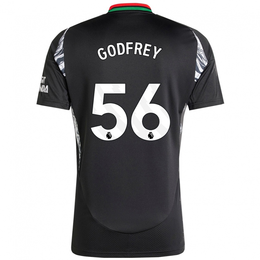 Kandiny Uomo Maglia Freya Godfrey #56 Nero Kit Gara Away 2024/25 Maglietta