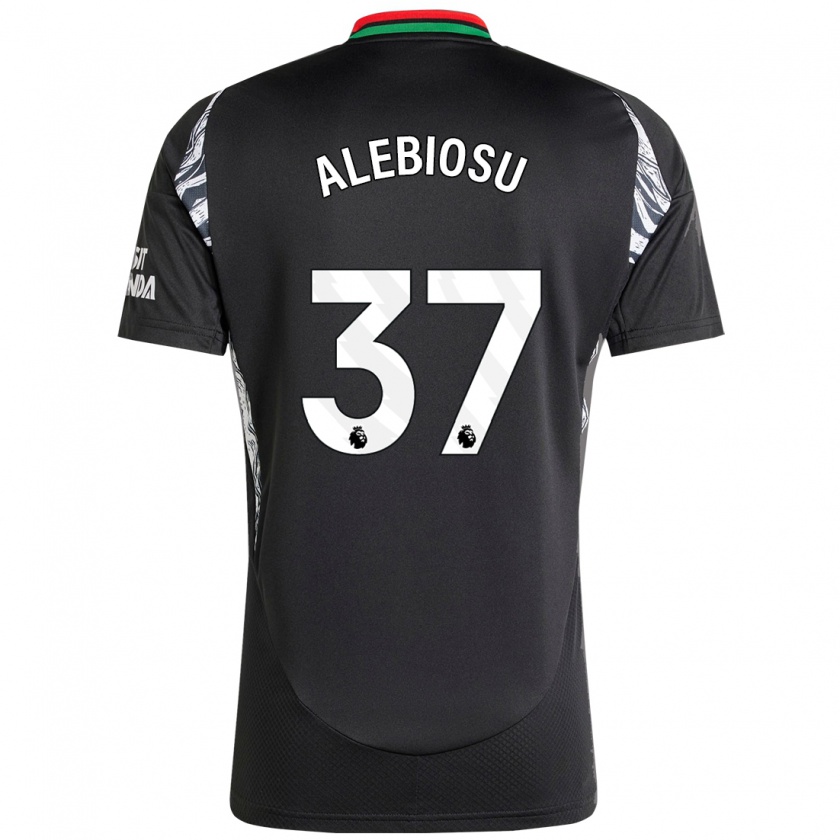 Kandiny Herren Ryan Alebiosu #37 Schwarz Auswärtstrikot Trikot 2024/25 T-Shirt Österreich