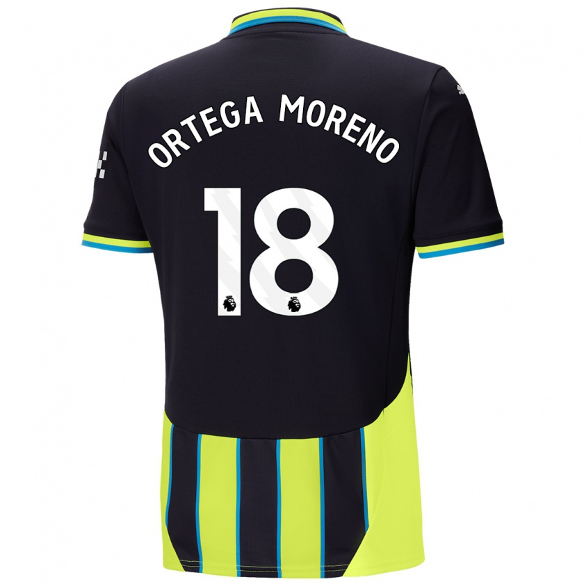 Kandiny Herren Stefan Ortega #18 Blaugelb Auswärtstrikot Trikot 2024/25 T-Shirt Österreich