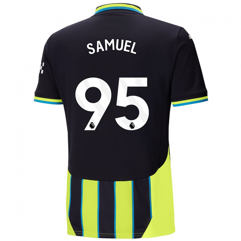 Kandiny Uomo Maglia Lakyle Samuel #95 Blu Giallo Kit Gara Away 2024/25 Maglietta