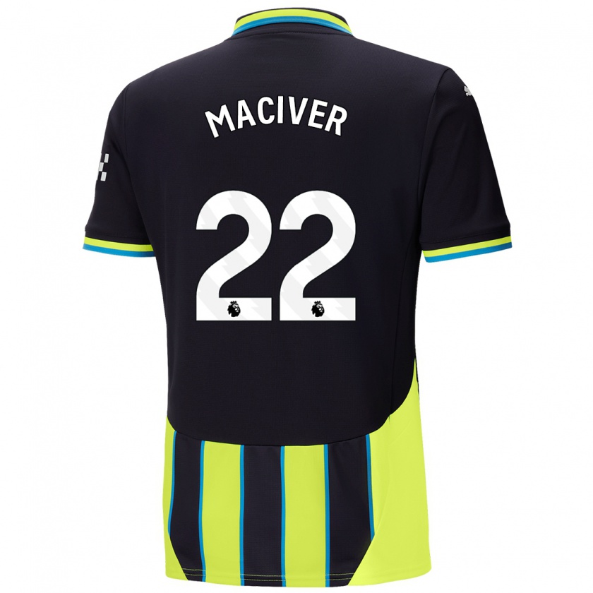 Kandiny Heren Sandy Maciver #22 Blauw Geel Uitshirt Uittenue 2024/25 T-Shirt