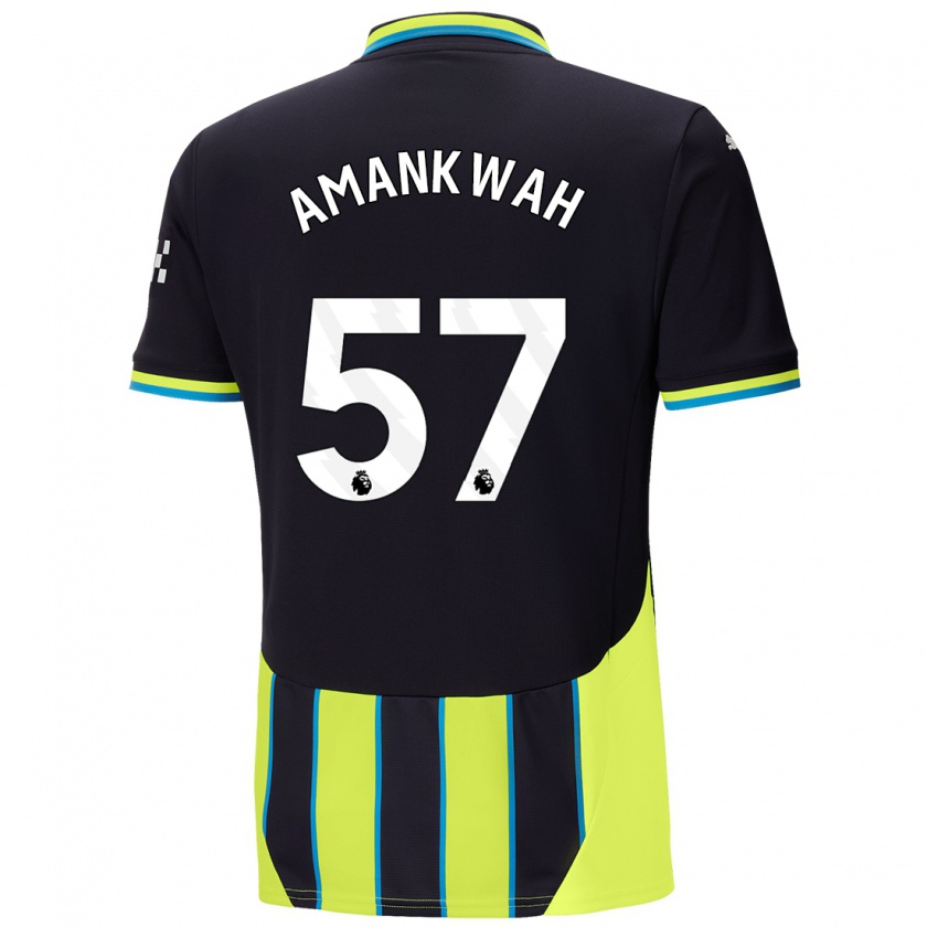 Kandiny Herren Yeboah Amankwah #57 Blaugelb Auswärtstrikot Trikot 2024/25 T-Shirt Österreich