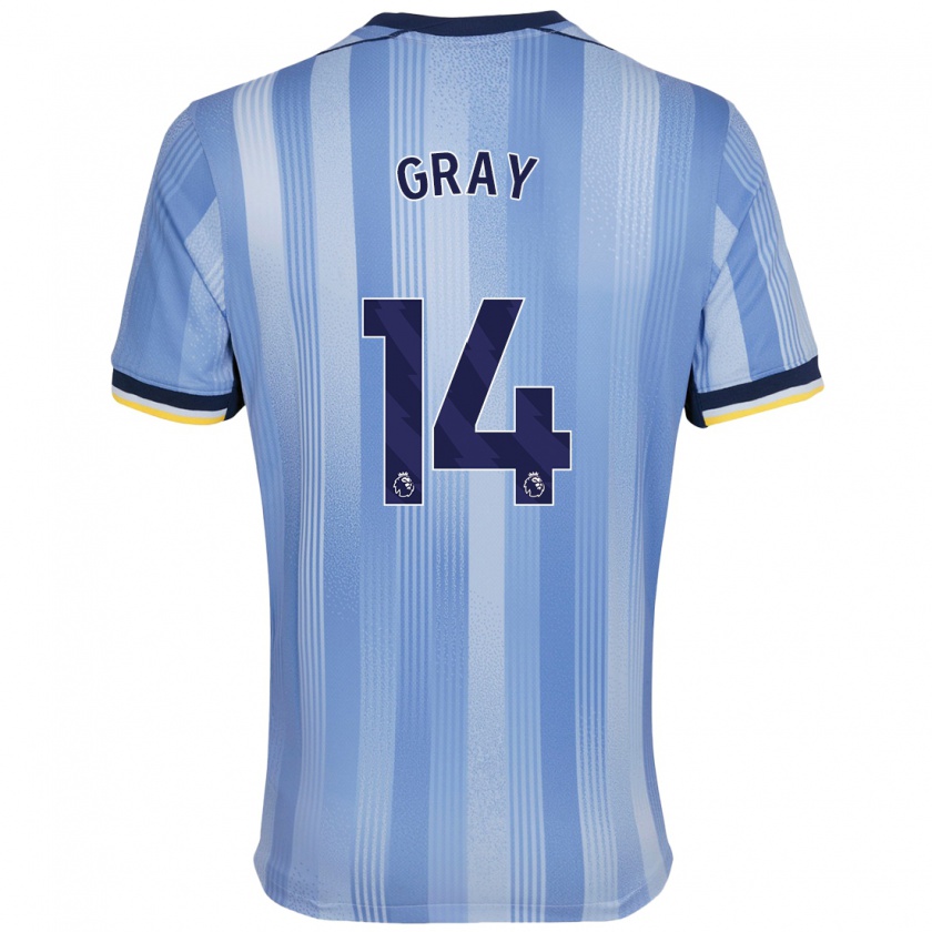 Kandiny Herren Archie Gray #14 Hellblau Auswärtstrikot Trikot 2024/25 T-Shirt Österreich